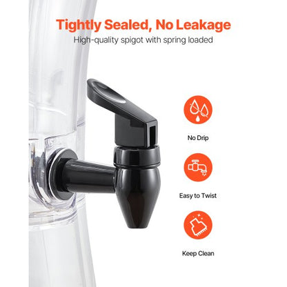 Drink Dispenser 13L Drink Dispenser for Parties Plastic with Faucet