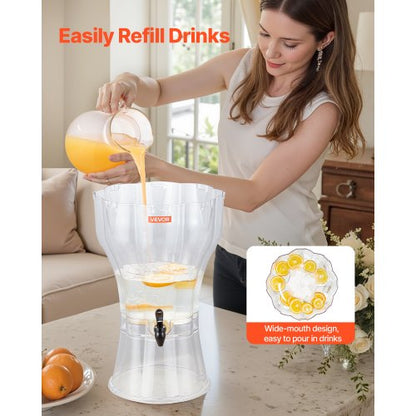 Drink Dispenser 13L Drink Dispenser for Parties Plastic with Faucet