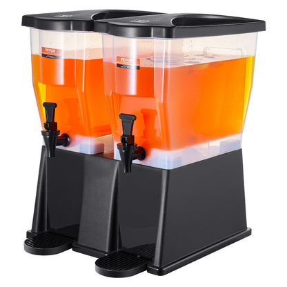 Beverage Dispenser, 3 Gallon x 2 Beverage Dispenser for Parties, Plastic Juice Dispenser with Lid, Iced Tea Lemonade Juice Water Dispenser, for Restaurants, Hotels, Parties