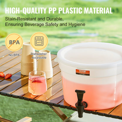 Beverage Dispenser, 3 Gallon Beverage Dispenser for Parties, Plastic Juice Dispenser with Spout and Lid, Iced Tea Lemonade Juice Dispenser, for Restaurants, Hotels, Parties