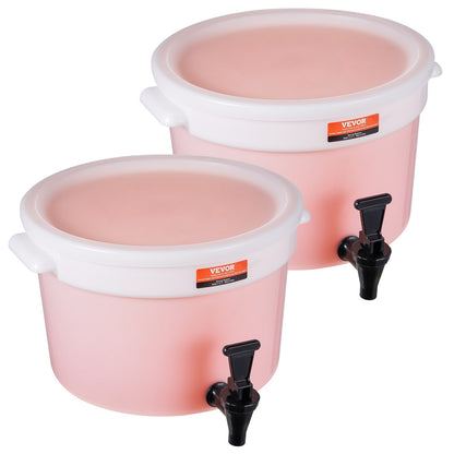 Beverage Dispenser, 3 gallon dryckesdispenser för fester, Juice Dispenser i plast med tapp och lock, Iced Tea Lemonade Juice Dispenser, för restauranger, hotell, fester, 2-pack