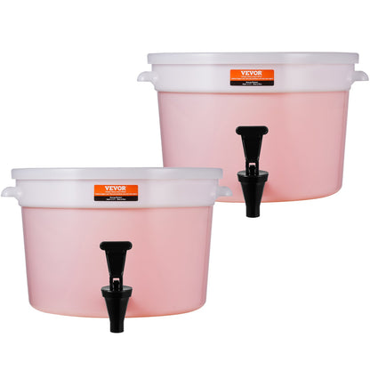 Beverage Dispenser, 3 gallon dryckesdispenser för fester, Juice Dispenser i plast med tapp och lock, Iced Tea Lemonade Juice Dispenser, för restauranger, hotell, fester, 2-pack
