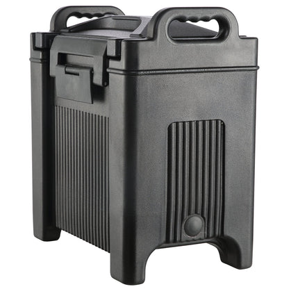 Isolierter Getränkespender, 2,5 Gallonen, Heiß- und Kaltgetränkespender aus LDPE in Lebensmittelqualität, Thermo-Getränkespender mit 0,9 Zoll dickem, zweistufigem Wasserhahngriff aus PU-Schicht, für Getränkeläden in Restaurants