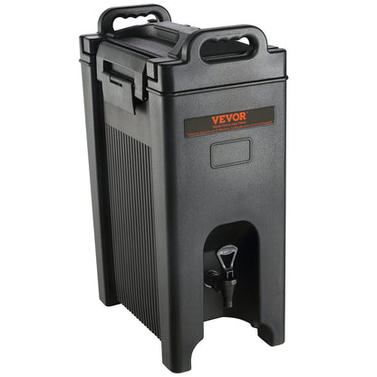 Isolerad dryckesdispenser, 5 gallon, livsmedelsklassad LDPE server för varm och kall dryck, kylare för termisk dryck med 0,9 tums PU-lager tvåstegs kranhandtag, för restaurangens dryckesbutik