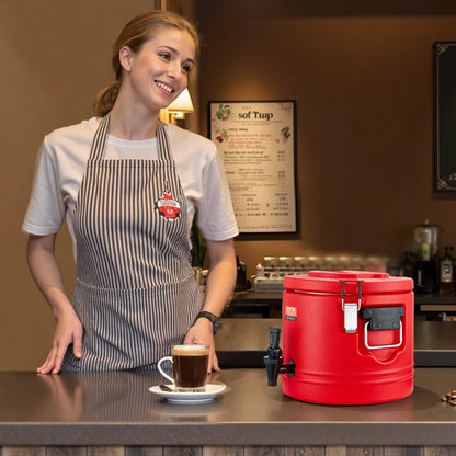Insulated Beverage Dispenser, 2.2 Gal/8L Thermal Hot and Cold Drink Server Dispenser with Spigot, Food-Grade Cooler Jug with 304 Stainless Steel Interior, for Tea Coffee Restaurant Outdoor