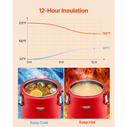Isolierter Getränkespender für heiße und kalte Getränke 11,4 Liter Kühlkanne