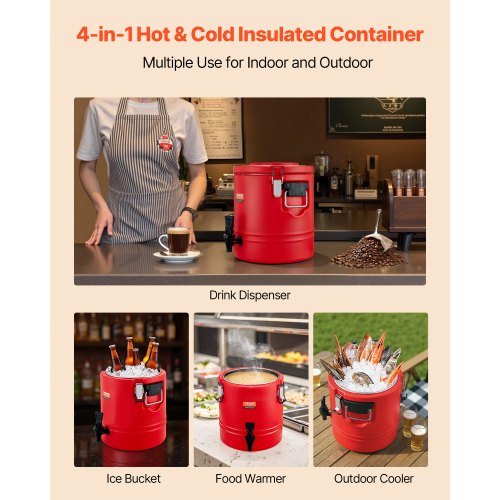 Isolierter Getränkespender für heiße und kalte Getränke 11,4 Liter Kühlkanne