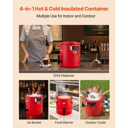 Isolierter Getränkespender für heiße und kalte Getränke 11,4 Liter Kühlkanne