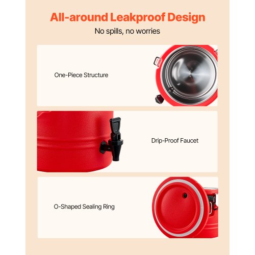 Isolierter Getränkespender für heiße und kalte Getränke 11,4 Liter Kühlkanne