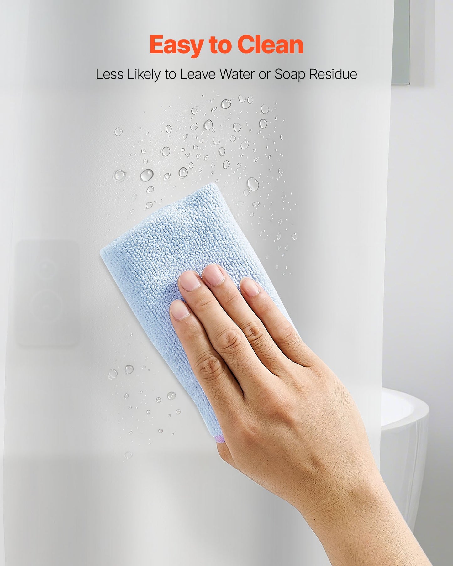 Shower Curtain Liner, 8G Heavy-Duty PEVA Shower Liner, 2-Pack Waterproof Plastic Liners with 3 Magnets and 12 Rust-Resistant Metal Grommet, for Bathroom Showers & Bath Tubs, 72 x 72 in (White)