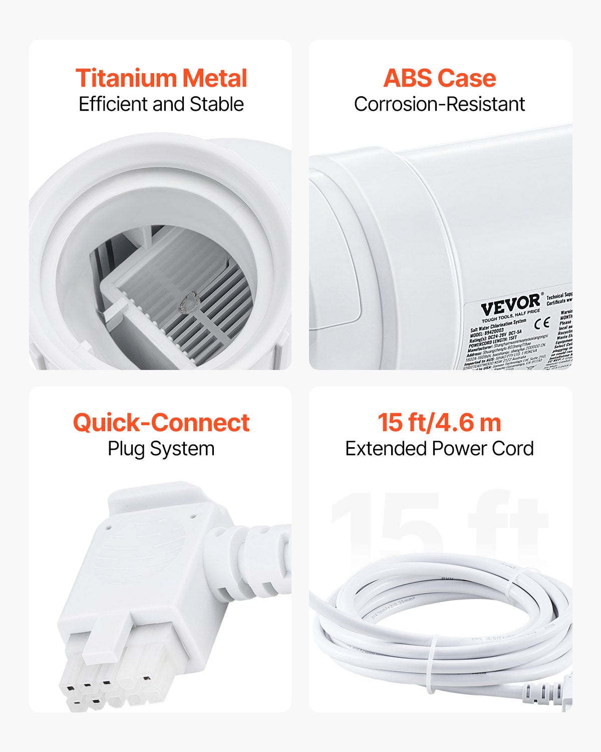 Salt Water Klorinator System W3T-Cell-9 för In-Ground Pool 25000 Gallons