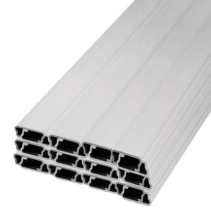 Fjädertråd och låskanal, 6,56 fot fjäderlås & U-kanalspaket för växthus, 40-pack PE-belagd fjädertråd & aluminiumlegeringskanal, plastpolyfilm eller skärmduksfäste med skruv