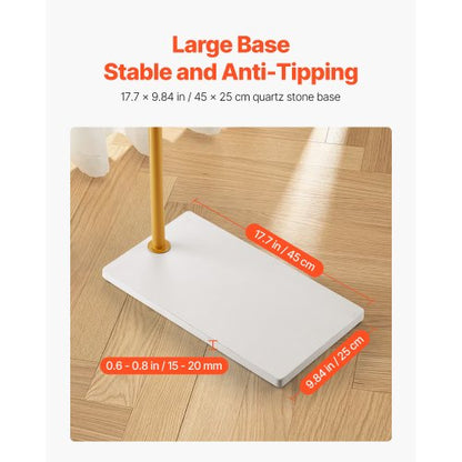 coat rack Freestanding coat rack with quartz stone base and 3 round hooks | EU