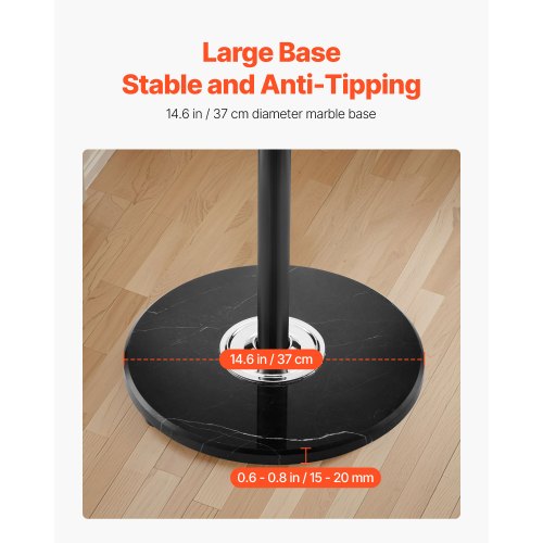 Freestanding Coat Rack Stable Marble Base with Umbrella Holder and 14 Hooks | EU