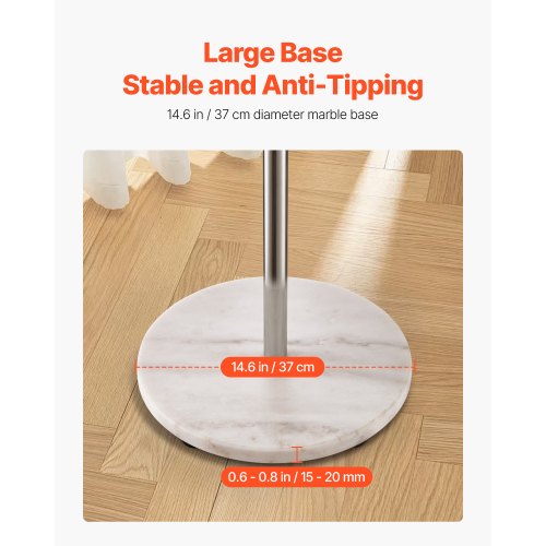 Coat hanger Freestanding coat hanger with stable marble base and 8 hooks | EU