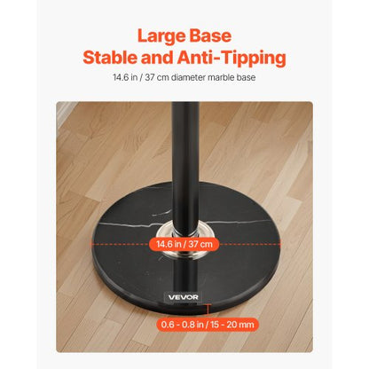 Fristående klädhängare med stabil marmorbas och 6 krokar |  EU