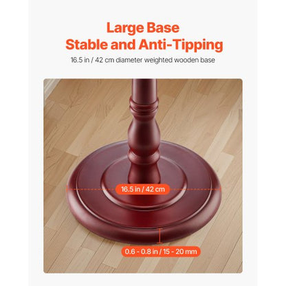 Fristående klädhängare i trä med stabil stor bas och 11 krokar |  EU