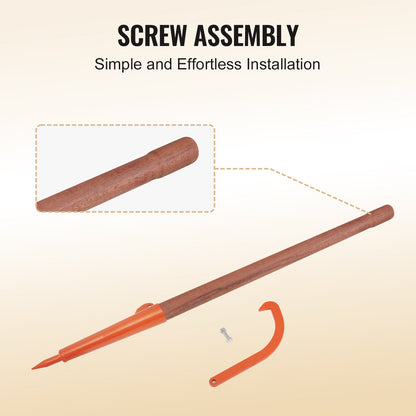 Log Peavey 46,5 Zoll Holzgriff-Holzheber Max 18 Zoll zu öffnende Holzrolle