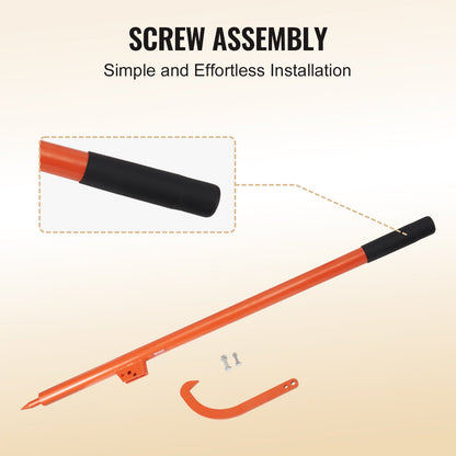 Log Peavey 46,5 Zoll Holzheber mit Metallgriff Max 19 Zoll zu öffnende Holzrolle