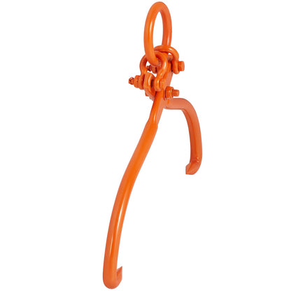 Log Winch, 18 Inch 2-Claw Log Winch, Heavy Duty Steel Log Winch, 772 lbs/350 kg Load Capacity, Log Lifting, Handling, Towing and Carrying Tool