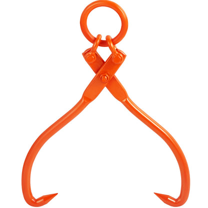 Log Winch, 18 Inch 2-Claw Log Winch, Heavy Duty Steel Log Winch, 772 lbs/350 kg Load Capacity, Log Lifting, Handling, Towing and Carrying Tool