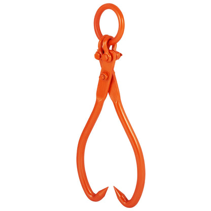 Log Winch, 18 Inch 2-Claw Log Winch, Heavy Duty Steel Log Winch, 772 lbs/350 kg Load Capacity, Log Lifting, Handling, Towing and Carrying Tool