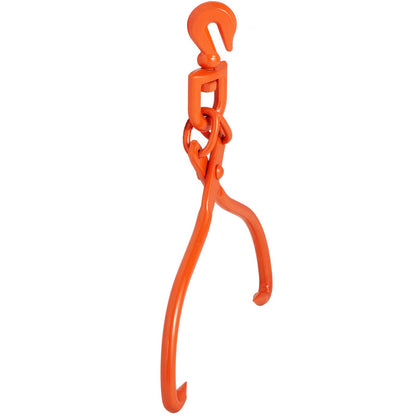 Slirtång för stockar, 18 tums 2-klolyfttänger för stockar, släptänger för kraftigt roterande stålvirke, 772 lbs/350 kg Lastkapacitet, stocklyft, hantering, släpning och bärverktyg