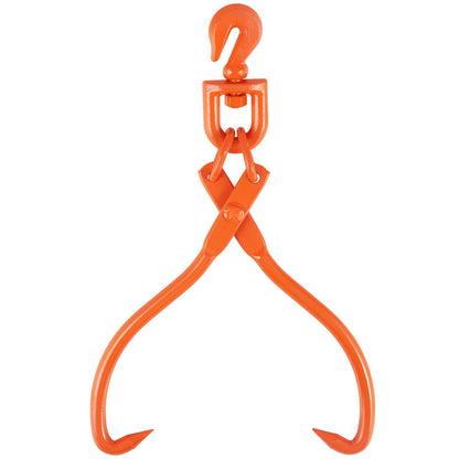 Slirtång för stockar, 18 tums 2-klolyfttänger för stockar, släptänger för kraftigt roterande stålvirke, 772 lbs/350 kg Lastkapacitet, stocklyft, hantering, släpning och bärverktyg