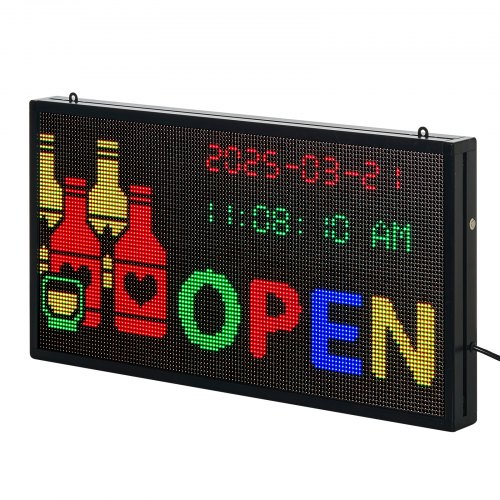 27x14 Zoll programmierbares LED-Schild, digitale Rollanzeigetafel, P5, Vollfarbe | EU
