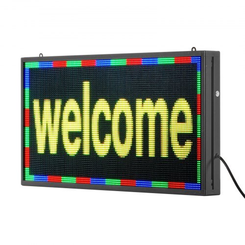 27x14 Zoll programmierbares LED-Schild, digitale Rollanzeigetafel, P5, Vollfarbe | EU