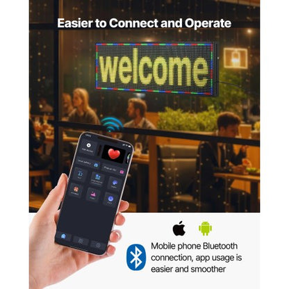 40x14 inch Programmable LED Sign Scrolling Display Board P10 Full Color | EU