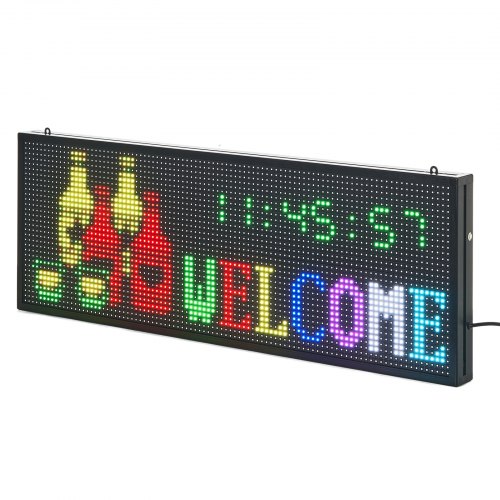 40x14 inch Programmable LED Sign Scrolling Display Board P10 Full Color | EU