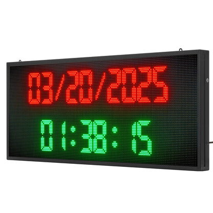 Programmable LED Sign, P6 Full Color Flexible Digital Scrolling Panel, DIY Custom Text Pattern GIF Display Board, Bluetooth APP Control Message Shop Sign for Store Business Advertising, 40x18 in
