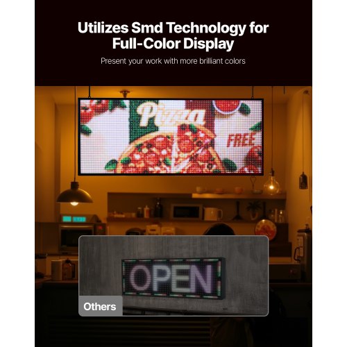 40x18 Zoll programmierbares LED-Schild, digitale Rollanzeigetafel, P6, Vollfarbe | EU