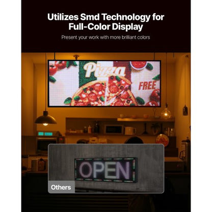 40x18 Zoll programmierbares LED-Schild, digitale Rollanzeigetafel, P6, Vollfarbe | EU