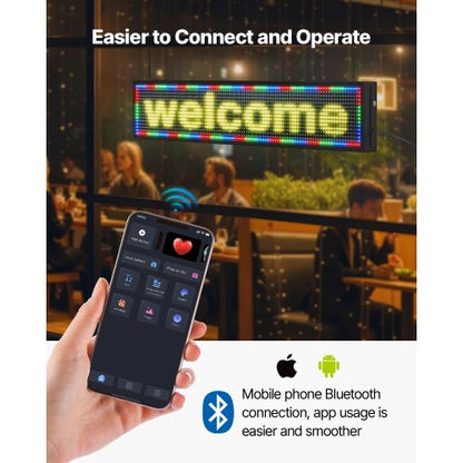 40x8 Zoll programmierbares LED-Schild, digitale Rollanzeigetafel, P10, Vollfarbe | EU