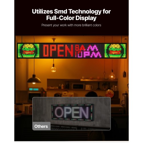 52x8 tum Programmerbar LED-skylt Digital rullande displaykort P10 Fullfärg |  EU