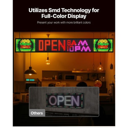 52x8 tum Programmerbar LED-skylt Digital rullande displaykort P10 Fullfärg |  EU