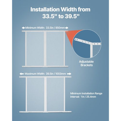 Skyddsnät för husbil, 800x723,9 mm dörrgaller, lätt att installera och demontera, förstärkt andningsbart skyddsnät, ingångsskydd i aluminiumlegering för husdjur, vit |  EU