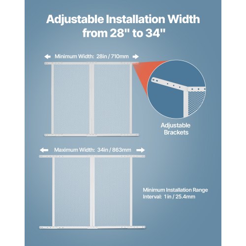 RV-dörrskydd 660,4 x 609,6 mm Dörrgaller Husdjursskydd Vit |  EU
