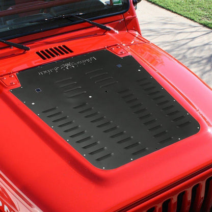 Belüfteter Kühlergrill mit schwarzer Pulverbeschichtung, Frontliner für Jeep Wrangler JK 2013–2017