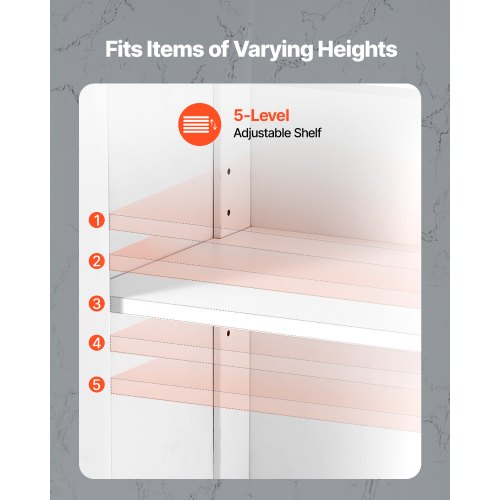 Wooden bathroom cabinet, storage organizer, adjustable shelf, white | EU