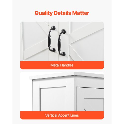 Wooden bathroom cabinet, storage organizer, adjustable shelf, white | EU