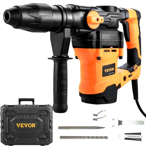 1-9/16 Inch SDS-Max Rotary Hammer Drill, 13Amp Corded Drills, Heavy Duty Chipping Hammers with Vibration Control & Safety Clutch, Electric Demolition Hammers Variable Speed, Power Tool For Concr