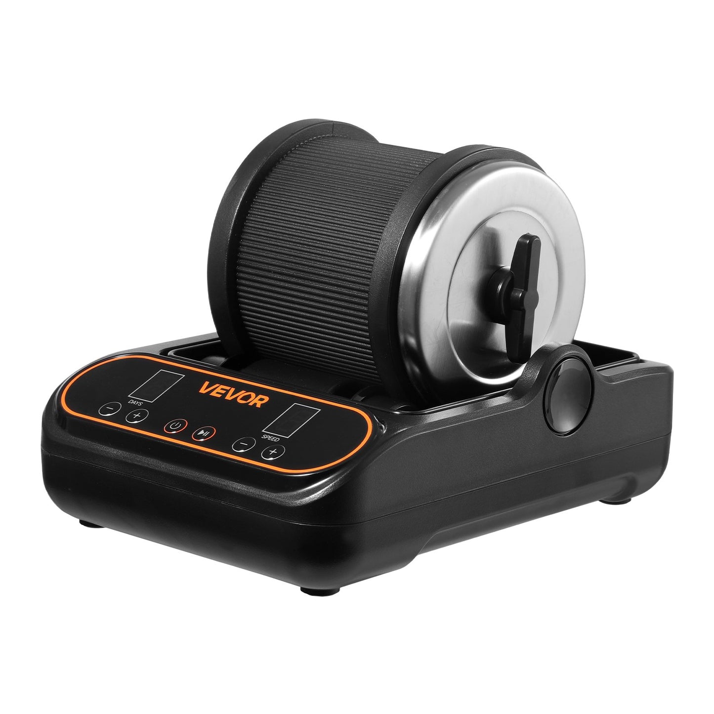 Rock Tumbler, 2 lb Rock Polishing Machine, Rocks Tumbling Kit with 4-Speed Adjustment, 1–9 Day Timer, PC Sound Reduction Cover & TPU Drum, Direct Drive Motor Rocks Polishing, Quiet Operation