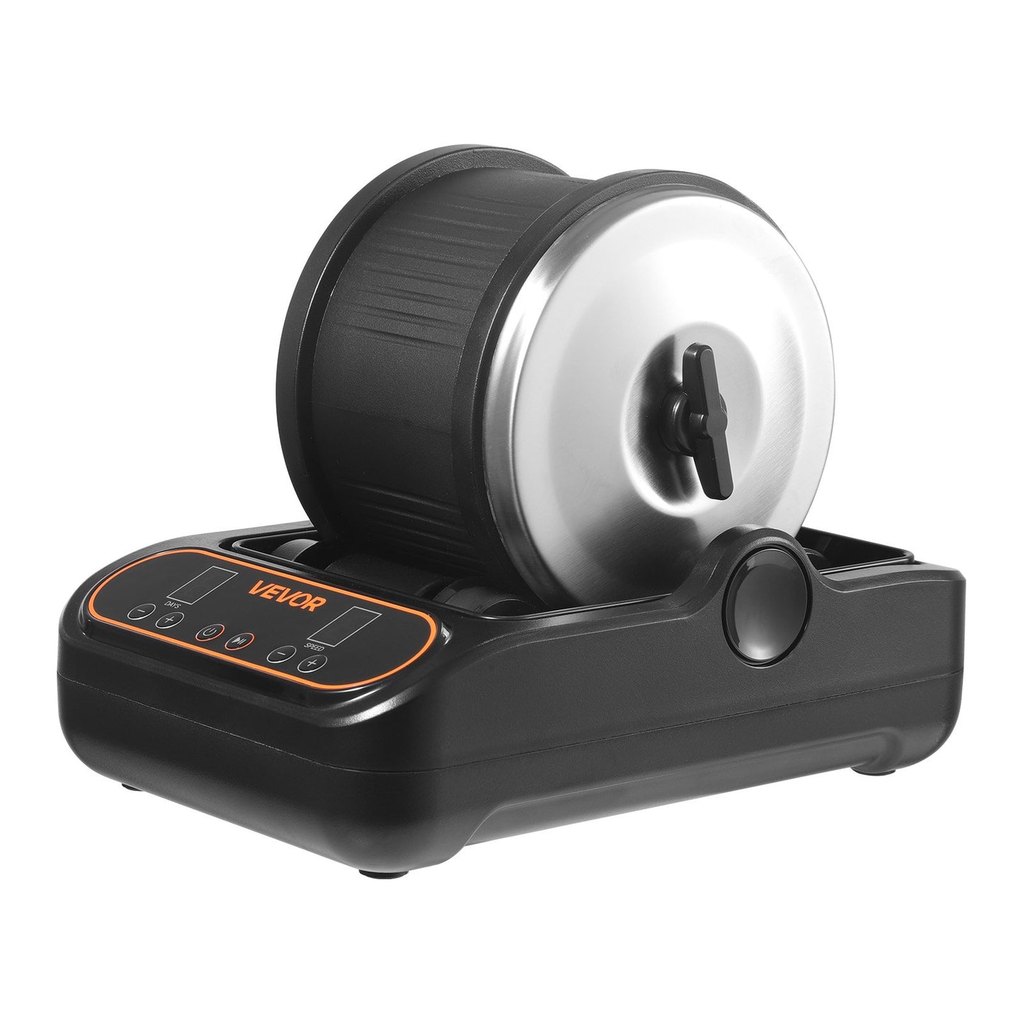 Rock Tumbler, 3 lb Rock Polishing Machine, Rocks Tumbling Kit with 4-Speed Adjustment, 1–9 Day Timer, PC Sound Reduction Cover & TPU Drum, Direct Drive Motor Rocks Polishing, Quiet Operation