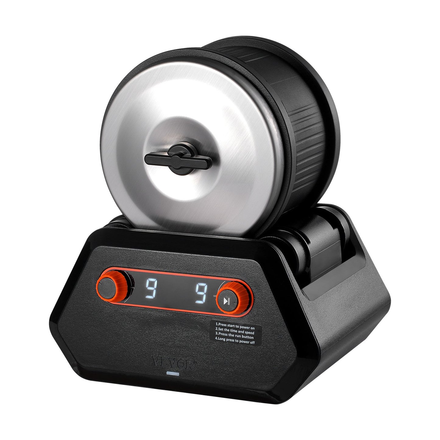 Steinpolierset, 1,8 kg, Steinpolierer, 9 Geschwindigkeiten, 9 Tage Timer mit Körnung