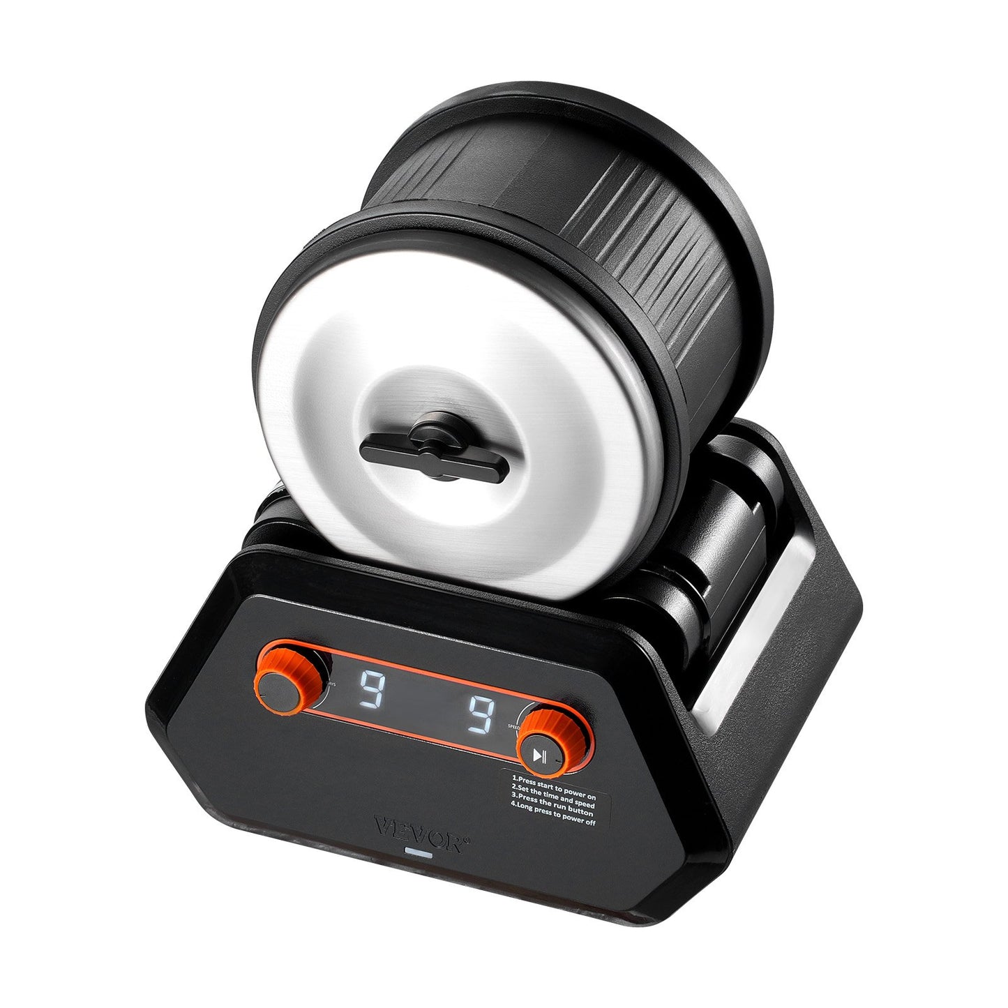 Steinpolierset, 1,8 kg, Steinpolierer, 9 Geschwindigkeiten, 9 Tage Timer mit Körnung