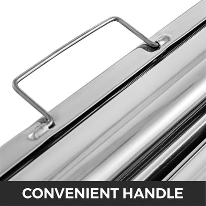 Pack of 6 Hood Filters 19.5W x 15.5H Inch, 430 Stainless Steel 5 Grooves Commercial Hood Filters, Range Hood Filter for Grease Rated Commercial Kitchen Exhaust Hoods