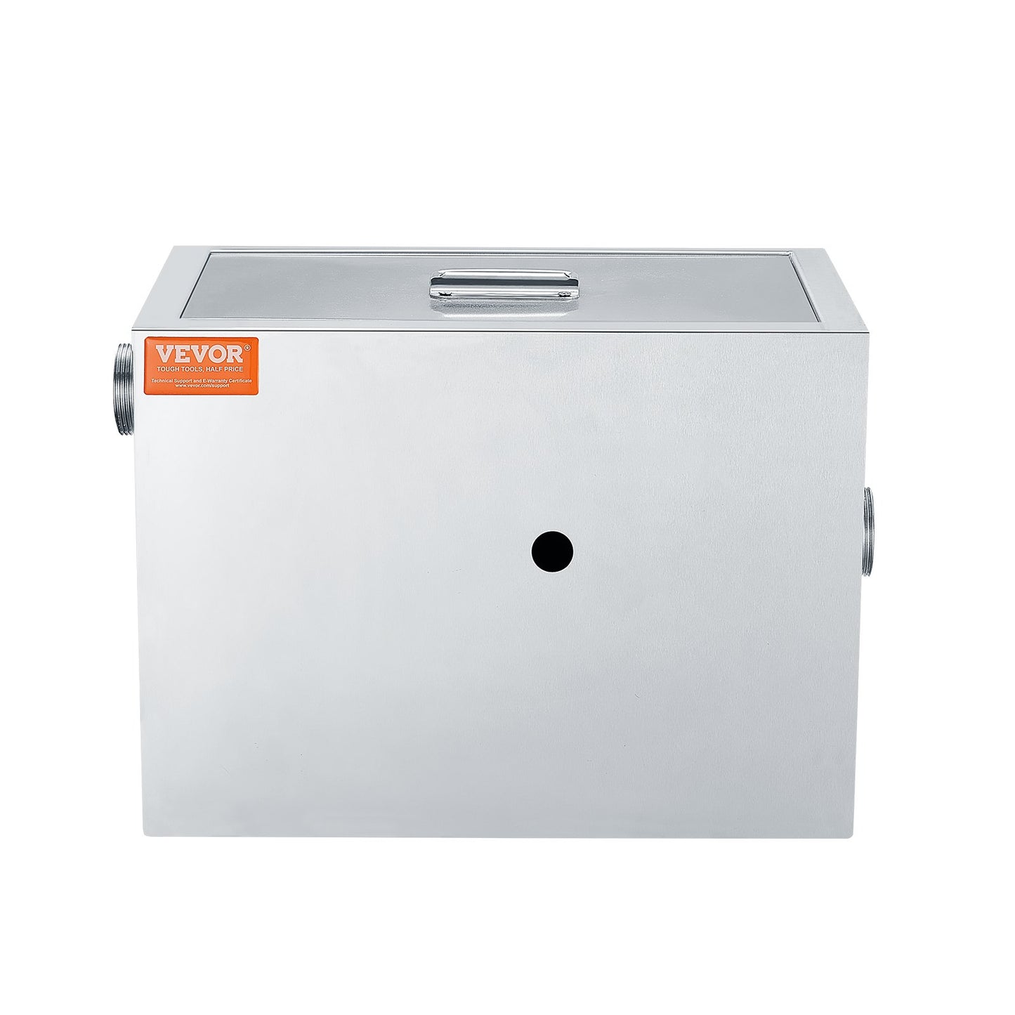 Kommersiell fettavskiljare, 8 LBS fettavskiljare, sidoinloppsavskiljare, fettavskiljare under diskbänken i rostfritt stål, 2,8 GPM spillvatten Olje-vattenavskiljare, för restaurangmatsal hemkök